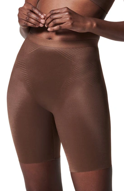 Shop Spanxr Thinstincts® 2.0 Mid Thigh Shorts In Chestnut Brown