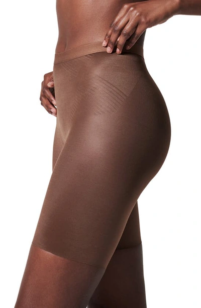 Spanxr Spanx® Spanxshape™ Invisible Mid-thigh Shorts In Chestnut Brown