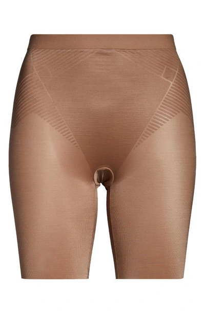 Shop Spanxr Thinstincts® 2.0 Mid Thigh Shorts In Cafe Au Lait