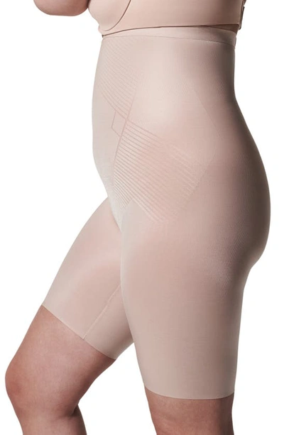 Shop Spanxr Spanx® Thinstincts® 2.0 High Waist Mid Thigh Shorts In Champagne Beige