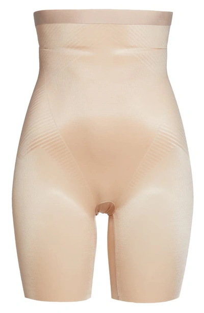Spanxr Spanx® Spanxshape™ Invisible High Waist Mid Thigh Shorts In Champagne Beige