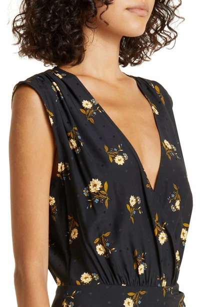 Shop Veronica Beard Wixson Floral Geo Jacquard Silk Blend Dress In Black Multi