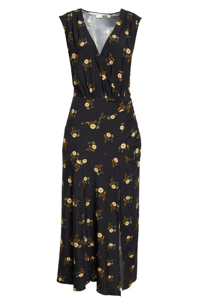 Shop Veronica Beard Wixson Floral Geo Jacquard Silk Blend Dress In Black Multi