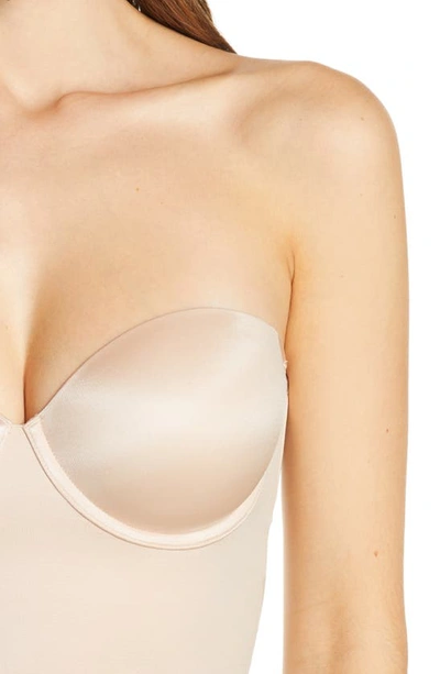 Spanxr Suit Your Fancy Strapless Cupped Panty Bodysuit In Champagne Beige