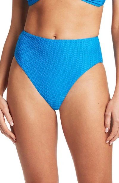 Shop Sea Level Retro High Waist Bikini Bottoms In Capri