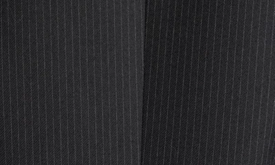 Shop Saint Laurent Pinstripe Wool Twill Sport Coat In Noir/ Gris