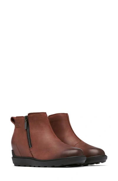 Sorel Evie Ii Zip Waterproof Ankle Boot In Spice/ Black