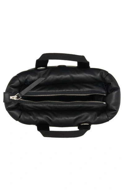 Shop Moncler Caradoc Leather Puffer Tote In Black