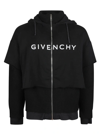 Shop Givenchy Logo Sweatshirt In Faded Black