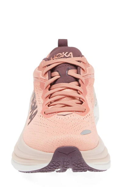 Shop Hoka Bondi 8 Running Shoe In Earthenware / Pink Clay