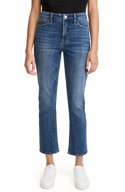 Shop Jen7 By 7 For All Mankind  High Waist Chew Hem Ankle Straight Leg Jeans In Wisteria
