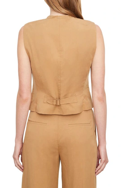 Shop Vince Drapey Tencel® Lyocell Vest In Amber Wave