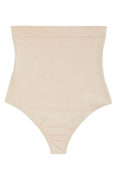 Spanxr Suit Your Fancy High Waist Thong In Champagne Beige