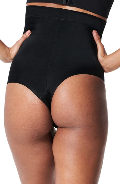 Spanxr Suit Your Fancy High Waist Thong In Very Black