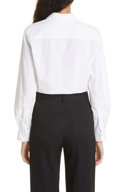 Shop Nili Lotan Raphael Poplin Shirt In White