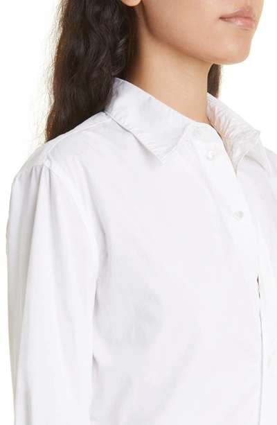 Shop Nili Lotan Raphael Poplin Shirt In White
