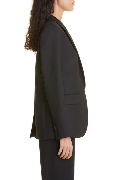 Shop Nili Lotan Adele Stretch Virgin Wool Jacket In Black