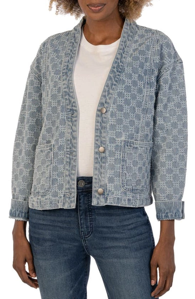 Shop Kut From The Kloth Coco V-neck Denim Jacket In Nestle