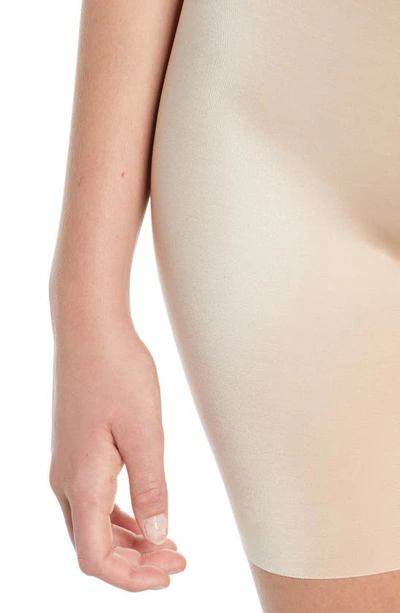 Shop Spanxr Suit Your Fancy Strapless Cupped Mid Thigh Bodysuit In Champagne Beige