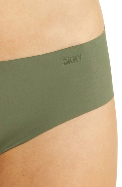 Shop Dkny Litewear Cut Anywhere Hipster Panties In Dark Olive