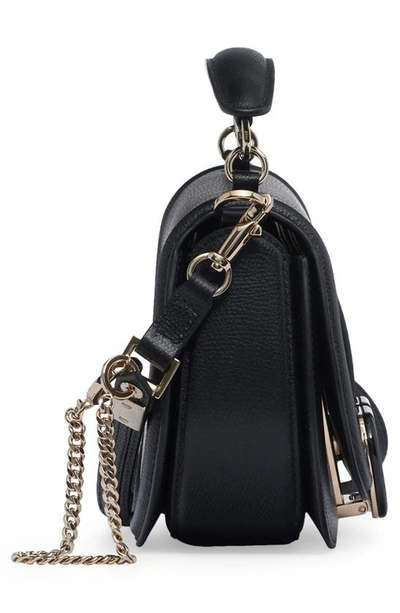 Shop Valentino Vsling Leather Saddle Bag In 0no Nero