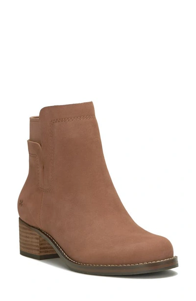 Shop Lucky Brand Hirsi Bootie In Latte