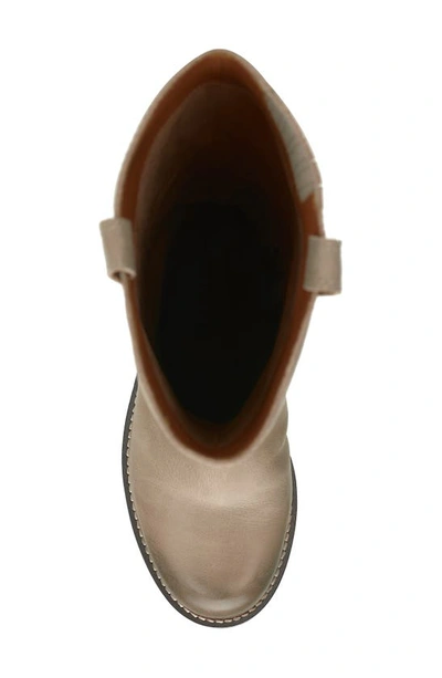 Lucky Brand Hybiscus Women's Light Gray Leather Knee High Riding Boot Jobb1308 In Silver Cloud