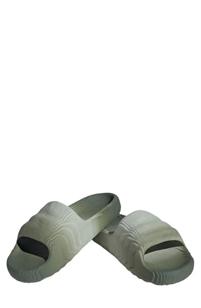 Shop Adidas Originals Gender Inclusive Adilette 22 Sport Slide In Silver/ Green/ Core Black