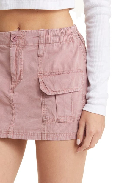 Shop Bdg Urban Outfitters Y2k Cotton Cargo Miniskirt In Mauve