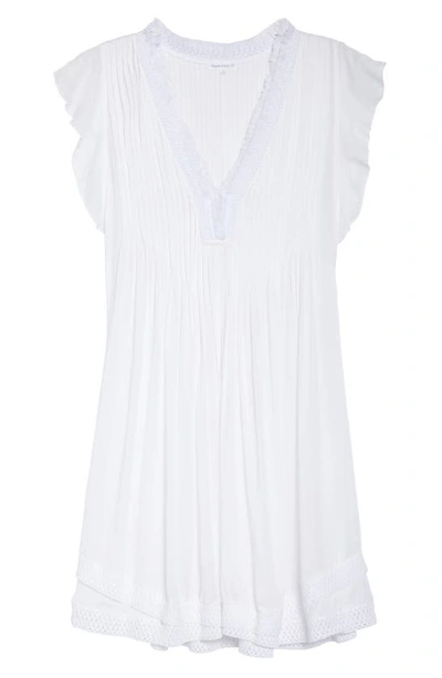 Shop Poupette St Barth Poupette St. Barth Sasha Cover-up Minidress In White