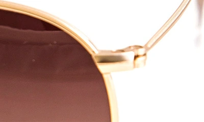 Aqs Roe 50mm Polarized Gradient Round Sunglasses In Brown