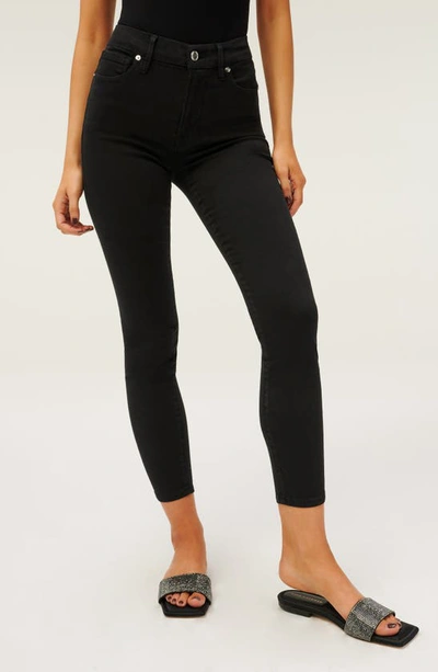 Shop Good American Good Legs High Rise Crop Skinny Jeans In Black001