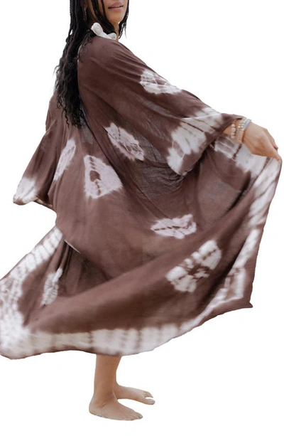 Shop Saachi Tie Dye Duster In Brown