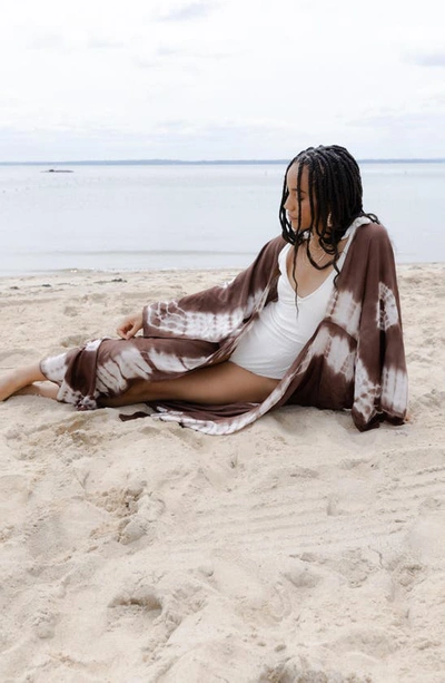 Shop Saachi Tie Dye Duster In Brown