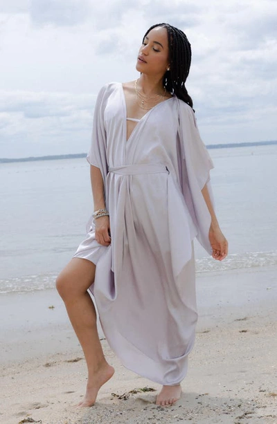 Saachi Tie Front Kaftan In Lilac