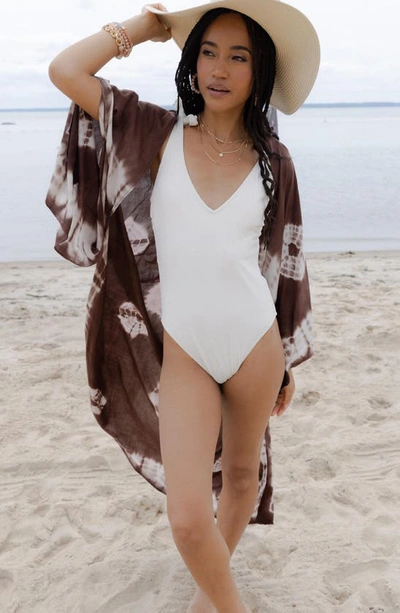 Saachi Tie Dye Duster In Brown