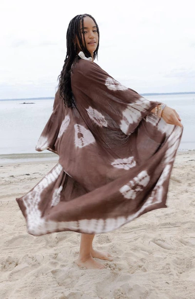 Saachi Tie Dye Duster In Brown