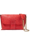 Loewe 'avenue' Embossed Calfskin Leather Crossbody Bag - Red In Primary Red