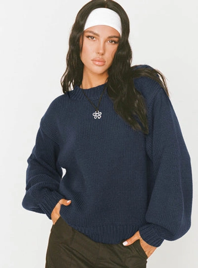 Shop Princess Polly Harmony Sweater In Navy