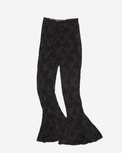 Shop Andersson Bell See-through Lace Bootcut Pants In Black
