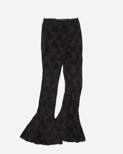 Shop Andersson Bell See-through Lace Bootcut Pants In Black