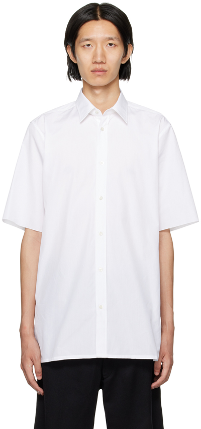 Shop Maison Margiela White Vented Shirt In 100 White