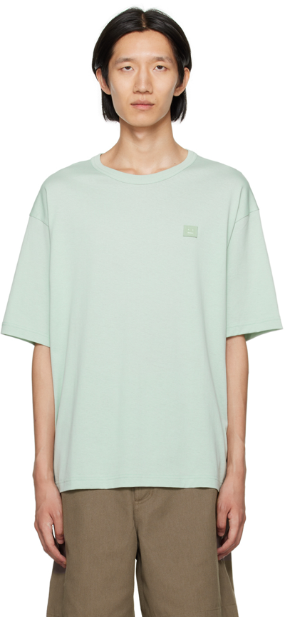 Shop Acne Studios Green Patch T-shirt In Ckm Soft Green
