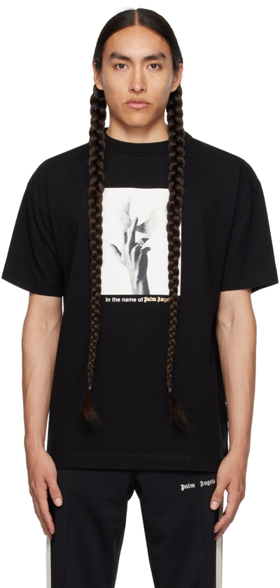 Shop Palm Angels Black Wings T-shirt
