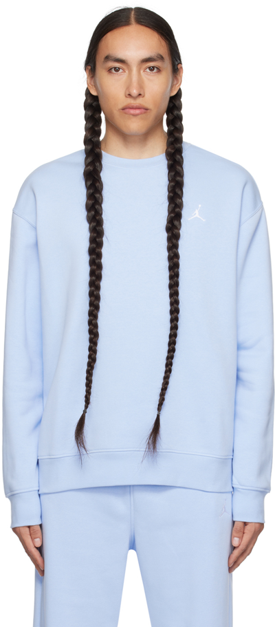 Shop Nike Blue Embroidered Sweatshirt In Royal Tint/white