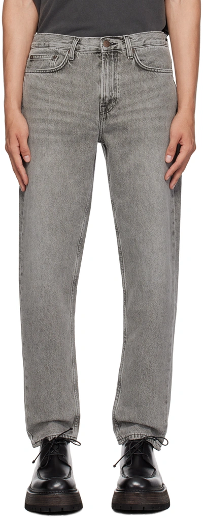 Shop Samsã¸e Samsã¸e Gray Cosmo Jeans In Hurricane