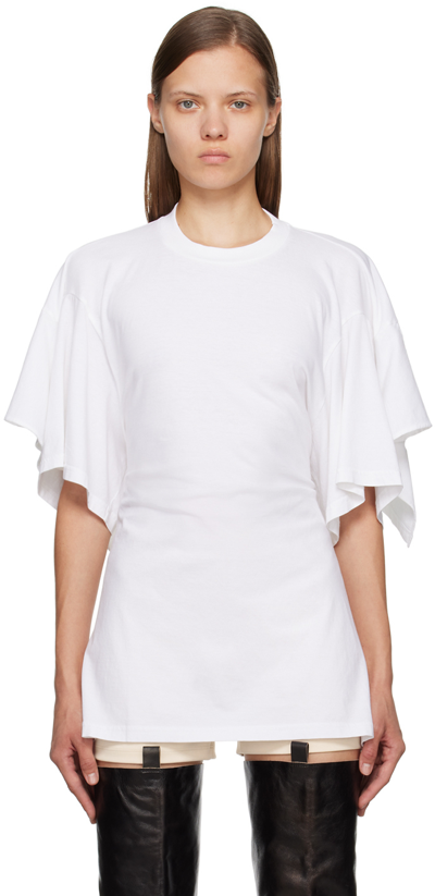 Shop Mm6 Maison Margiela White Open Back T-shirt In 100 White