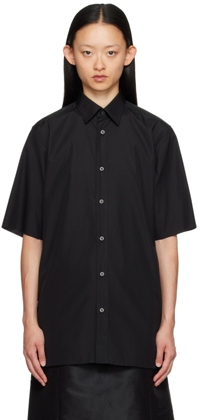 Shop Maison Margiela Black Raw Edge Shirt In 900 Black