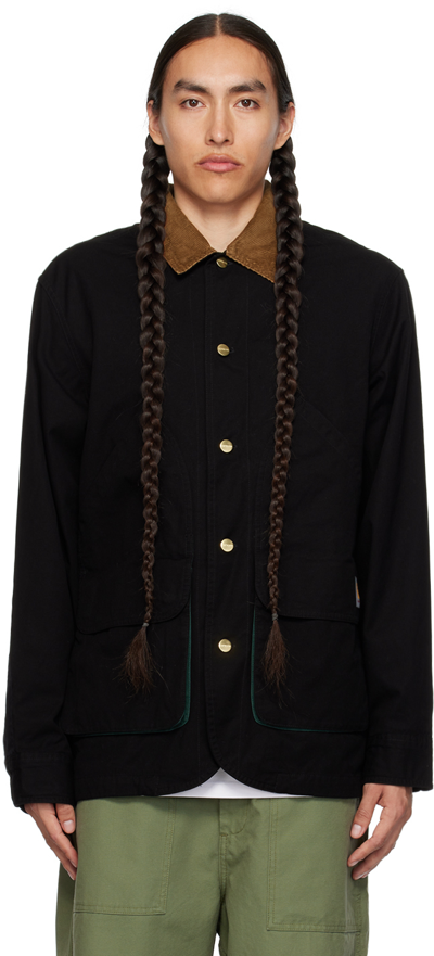 Shop Carhartt Black Heston Jacket In 1oc Black / Discover