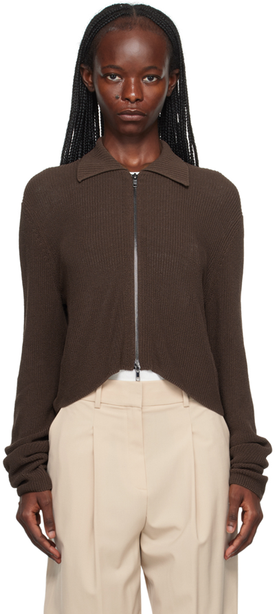 Shop Aya Muse Brown Musa Sweater In Chocolate